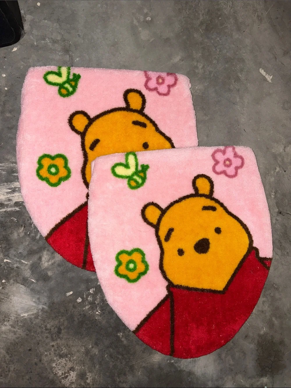 Kids Pink Winnie-the-Pooh Toilet Seat Cover - Cute Floral Design